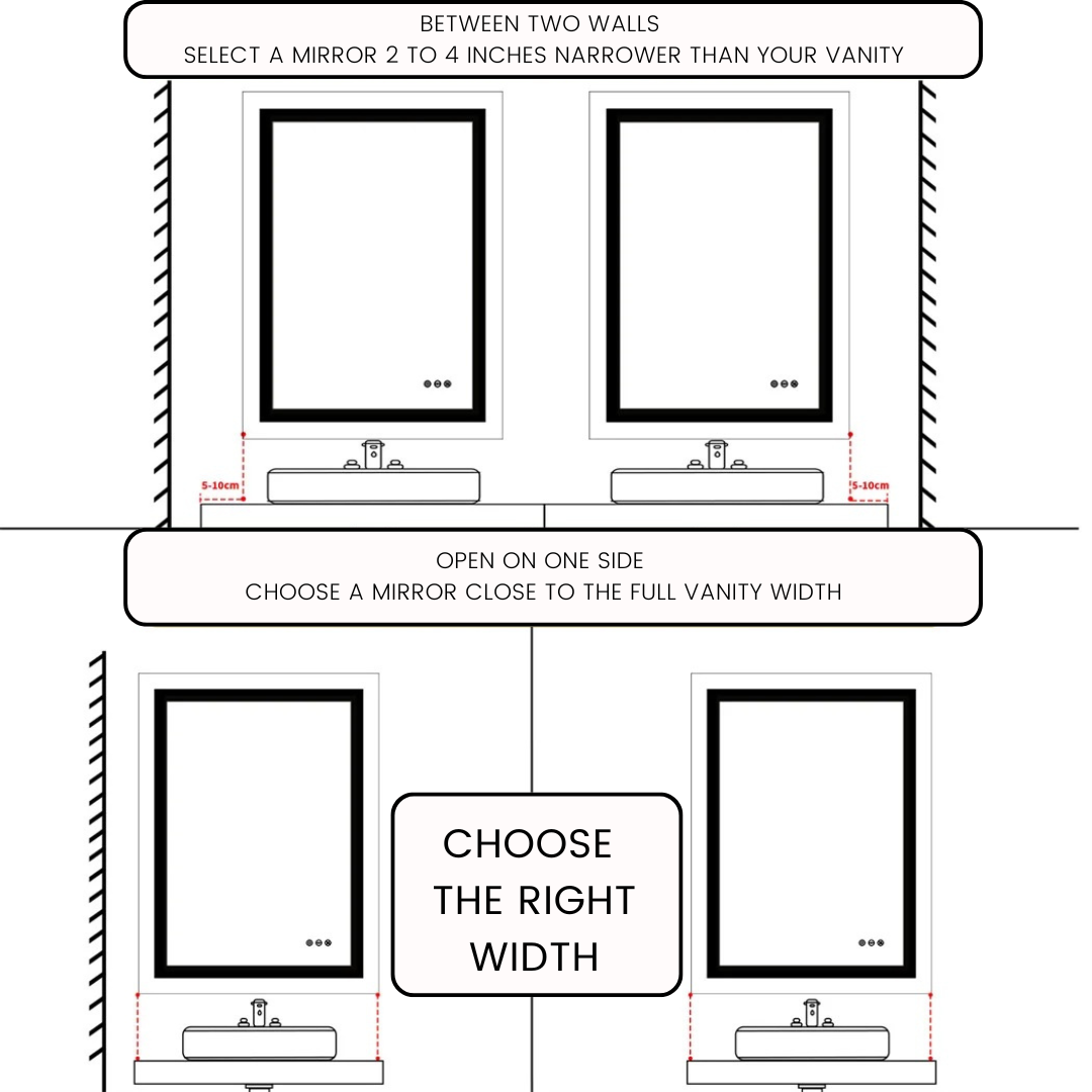 Gold Frame LED Bathroom Mirror with Dimmable Lights and Anti-Fog