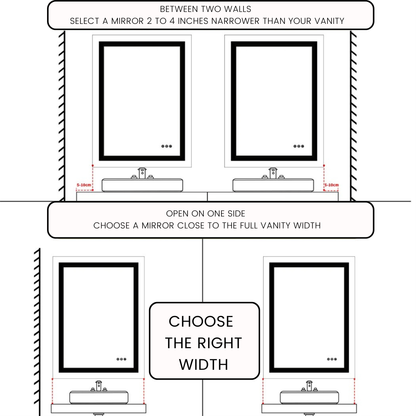 Gold Frame LED Bathroom Mirror with Dimmable Lights and Anti-Fog