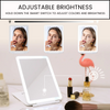 VanitiGlow Portable LED Travel Vanity Mirror – USB Rechargeable, Touch‑Dimmer, Mini & Regular