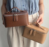 Customized Genuine Leather Hand Held Cosmetic Large Bag - LP Replenish