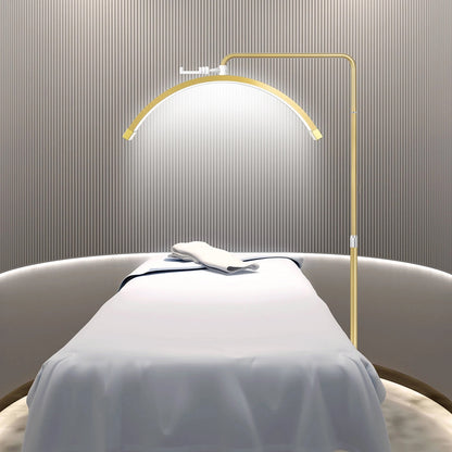 Gold LED Half Moon Shaped Lash Light with Floor Tripod - LP Replenish