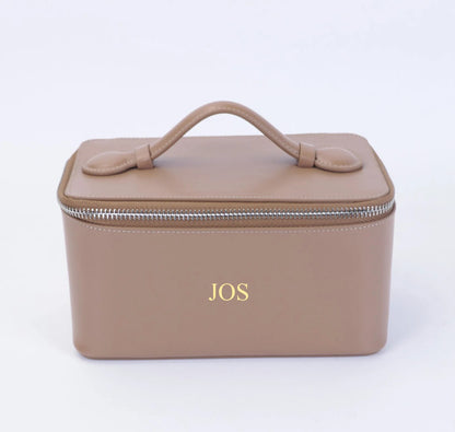 Customized Genuine Leather Hand Held Cosmetic Large Bag - LP Replenish