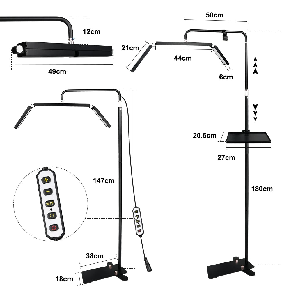 Foldable Half Moon Ring Light with Phone Holder and Remote Control