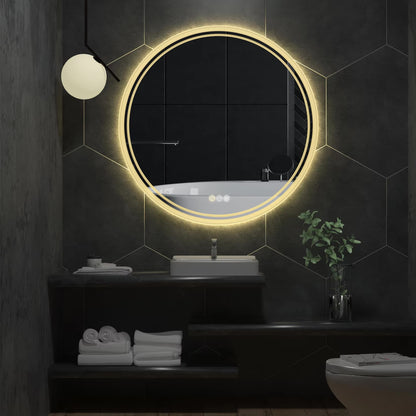 Smart Illuminate LED Round Lighted Vanity Mirror with Touch Screen and Anti-Fog Features - LP Replenish