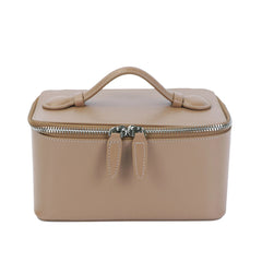 Customized Genuine Leather Hand Held Cosmetic Large Bag