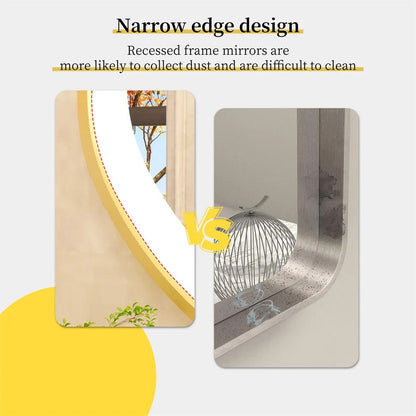 Oval LED Bathroom Mirror with Demister - Gold Frame - LP Replenish