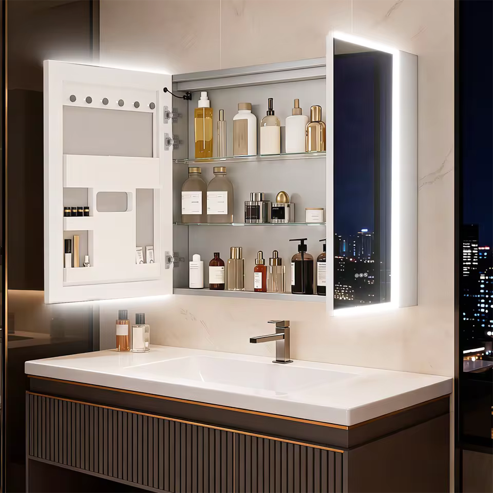 LumaCab Pro Dual LED Bathroom Mirror Cabinet | Bathroom Storage and Lighting