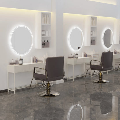Smart Illuminate LED Round Lighted Vanity Mirror with Touch Screen and Anti-Fog Features - LP Replenish