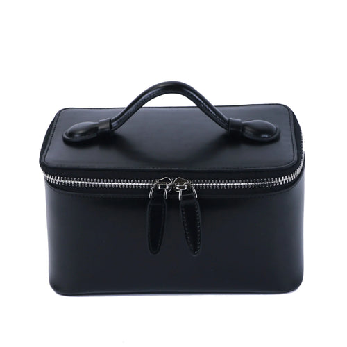 Customized Genuine Leather Hand Held Cosmetic Large Bag