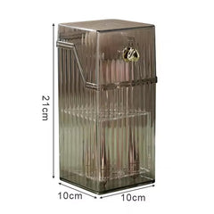 Acrylic Makeup Brush Holder With Lid