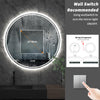 Smart Illuminate LED Round Lighted Vanity Mirror with Touch Screen and Anti-Fog Features - LP Replenish