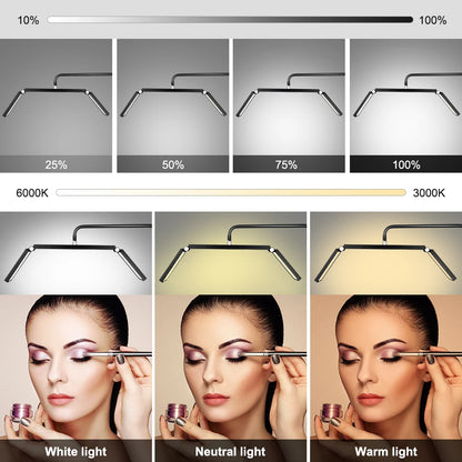 Foldable Half Moon Ring Light with Phone Holder and Remote Control - LP Replenish