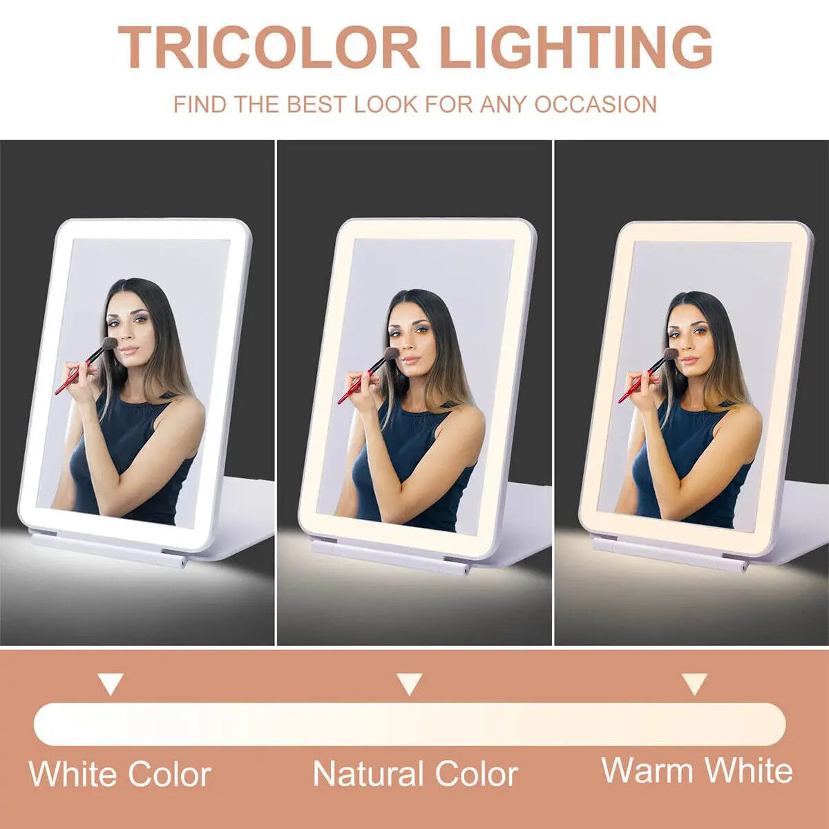 Portable LED Light Makeup Travel Mirror