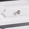 Large Vanity Desk with Lighted Mirror and 9 Drawers, Built-In Wireless Charger and Mini Fridge - LP Replenish