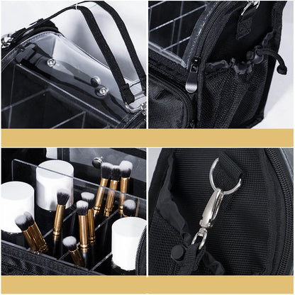 Travel Cosmetic Bag For Makeup Brushes With Compartments - LP Replenish