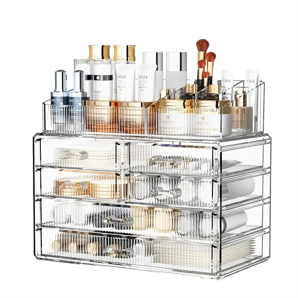 Clear Makeup Organizer with Acrylic Drawers