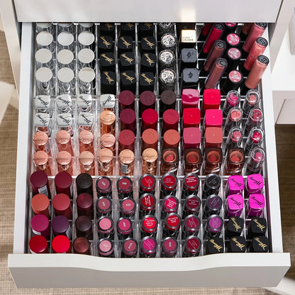Acrylic Divider Set for MALM Drawer, Lipstick Storage & Makeup Organizer - LP Replenish