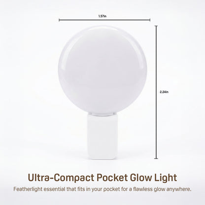 RadiantGlow Mini Clip-On Selfie Light for Phone & Tablet, 3-Mode Dimming