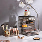 Clear Acrylic Cosmetic Organizer with Removable Top Compartment for Makeup and Jewelry Storage - LP Replenish