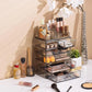 Clear Acrylic Cosmetic Organizer with Removable Top Compartment for Makeup and Jewelry Storage - LP Replenish