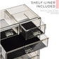 Clear Acrylic Cosmetic Organizer with Removable Top Compartment for Makeup and Jewelry Storage - LP Replenish