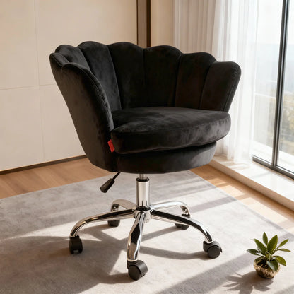 VanitiSeat Anna Soft | Adjustable Swivel Vanity Chair with Wheels