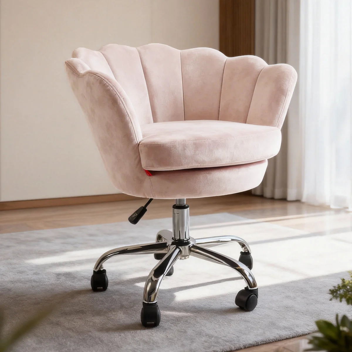 VanitiSeat Anna Soft | Adjustable Swivel Vanity Chair with Wheels