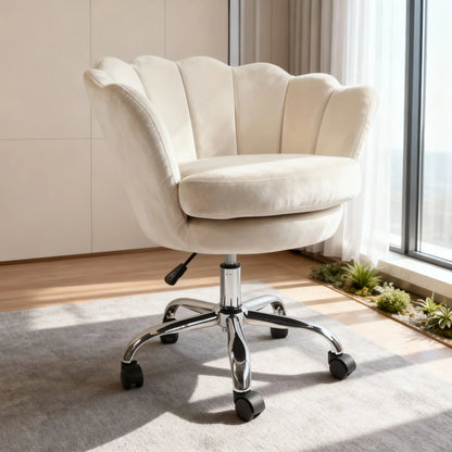 VanitiSeat Anna Soft | Adjustable Swivel Vanity Chair with Wheels