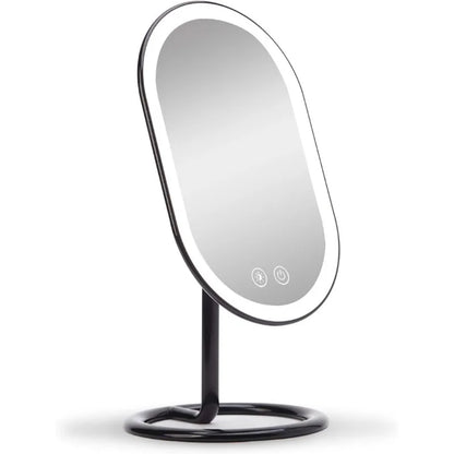 Vanity Makeup Mirror, Rechargeable with 3 Dimmable Light Settings and Dual Magnification - LP Replenish