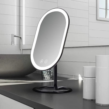 Vanity Makeup Mirror, Rechargeable with 3 Dimmable Light Settings and Dual Magnification - LP Replenish
