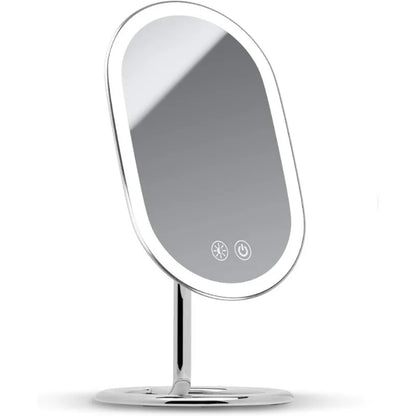 Vanity Makeup Mirror, Rechargeable with 3 Dimmable Light Settings and Dual Magnification - LP Replenish