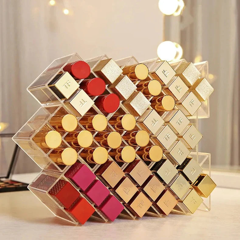 Clear Lipstick Acrylic Organizer for Vanity Storage 16 Slot
