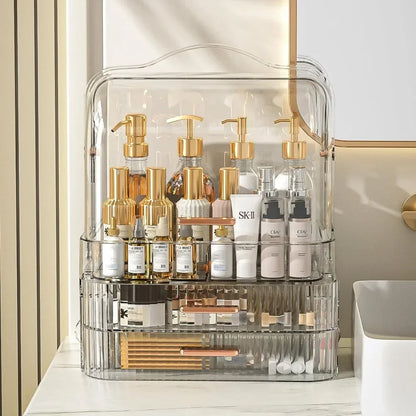 Cosmetics Makeup Storage Box with Lid & Drawers for Vanity - LP Replenish