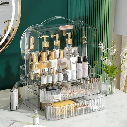 Cosmetics Makeup Storage Box with Lid & Drawers for Vanity - LP Replenish