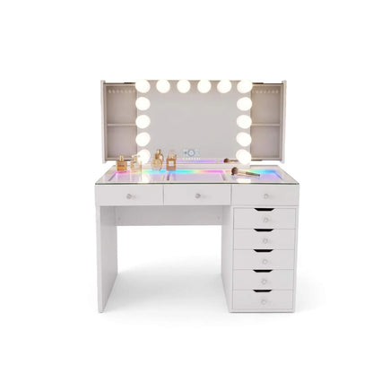 VanitiSet Pixie Atelier | 8 Drawer Desk & Jewelry Storage Mirror Set