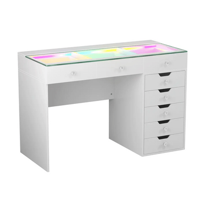 VanitiSet Pixie Atelier | 8 Drawer Desk & Jewelry Storage Mirror Set