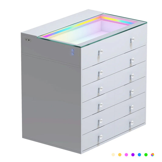 VanitiStack Chest | Drawer Chest with RGB Lighting and USB Ports