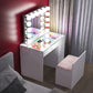 VanitiSet Snug – Space-Saving Vanity Set with Hidden Chair & LED Mirror