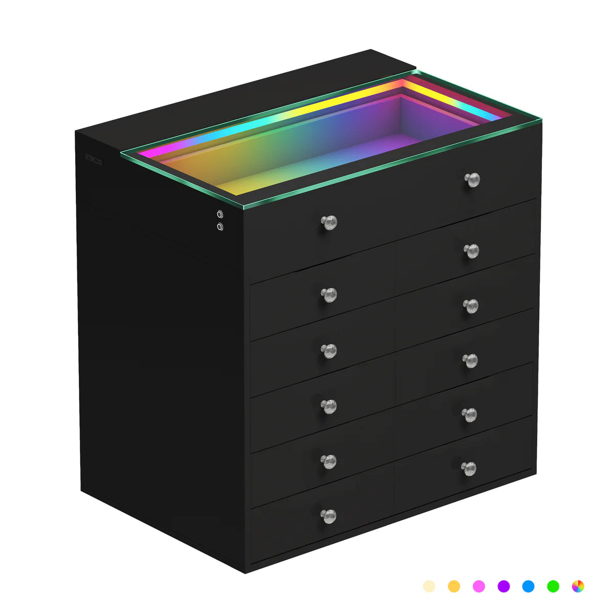 VanitiStack Chest | Drawer Chest with RGB Lighting and USB Ports