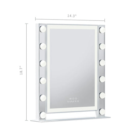 LUXE Scarlett LED Vanity Mirror with Dimmable Light Strip and 360° Free Rotation - LP Replenish