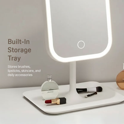 GoGlow Halo | Compact Mirror with Light, Travel LED Vanity Mirror