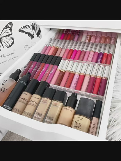 Acrylic Lipstick & Lipgloss Display Tray for ALEX 5 and 9 Drawer Units with Adjustable Magnetic Rows