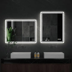 LED Bathroom Mirror with Anti-Fog, Dimmable Lights, and Touch Sensor