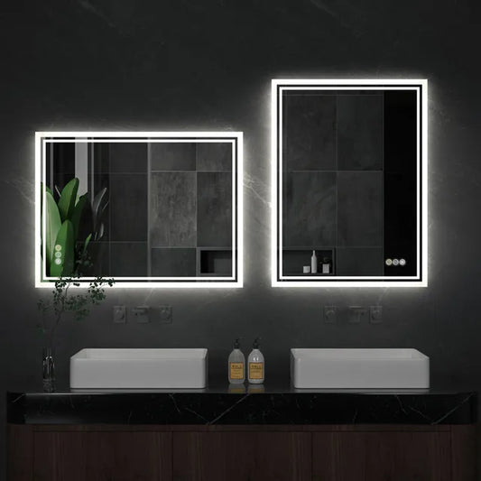 LED Bathroom Mirror with Anti-Fog, Dimmable Lights, and Touch Sensor - LP Replenish