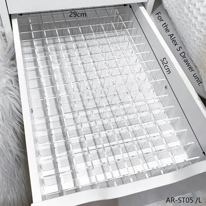 Acrylic Drawer Divider Set for ALEX 5 and 9 Drawers, Adjustable for Lipsticks - LP Replenish
