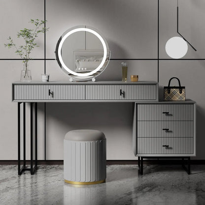 Modern Large Vanity Desk with Movable 3-Drawer Chest