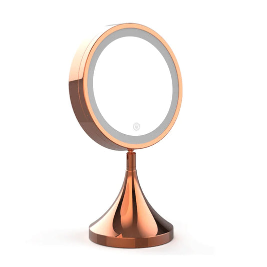 8 Inch HD LED Makeup Mirror with Touch Control Brightness and Magnification