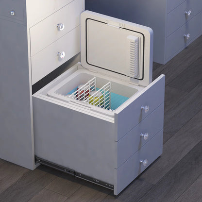 VanitiBar Chill | Vanity Desk with Built In Mini Fridge