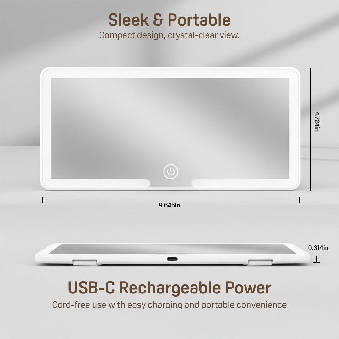 GoGlow Visor | Rechargeable Car Visor Vanity Mirror with Light