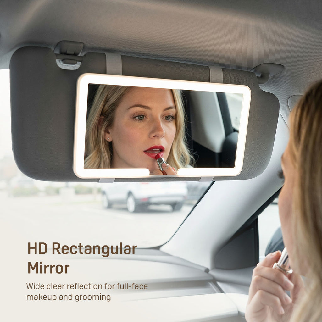 Car Visor Vanity Mirror with Light